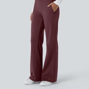 Halara Burgundy bootcut work Pants